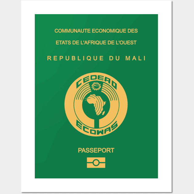 Mali passport Wall Art by Travellers